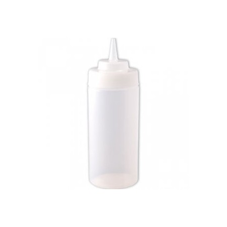 Squeeze bottle 45cl col large - transparente En plastique souple - Code article: SB045T