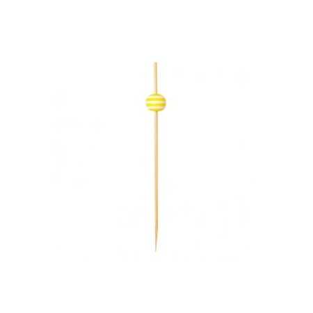 Pics en bambou candy jaunes - 9 cm - Boîte de 100 Longueur: 9cm - Boite de 100 - Code artilce: UD084
