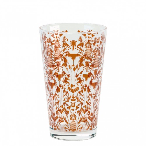Cocktail shaker en verre motif bronze 45 cl