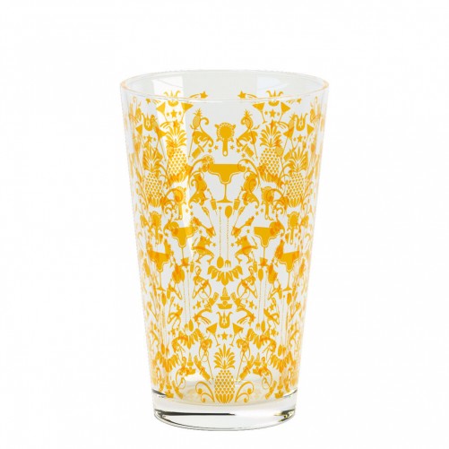Cocktail shaker en verre motifs dorés 45 cl