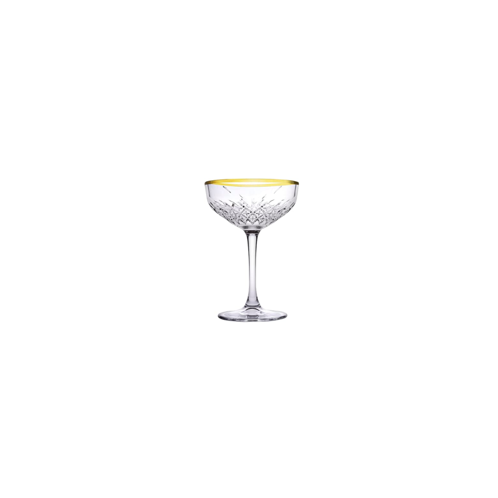 Coupette cocktail dorée 27 cl Timeless de PASABAHCE - Boîte de 4